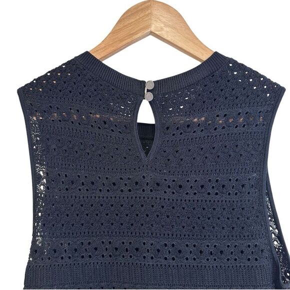 Ted Baker London Maleko Black Lace Stitch Sleeveless Midi Dress Ted Size 4 - Picture 6 of 11